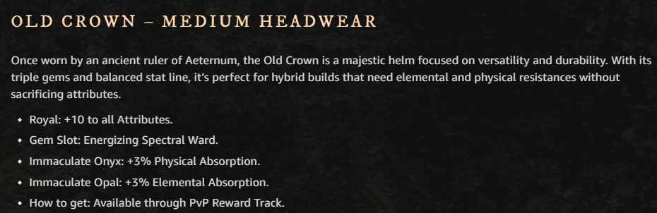 new world aeternum old crown